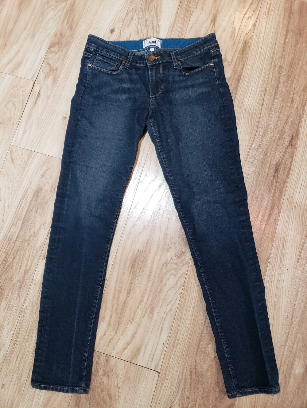 PAIGE Dark Wash Skinny Jeans - Navy Blue